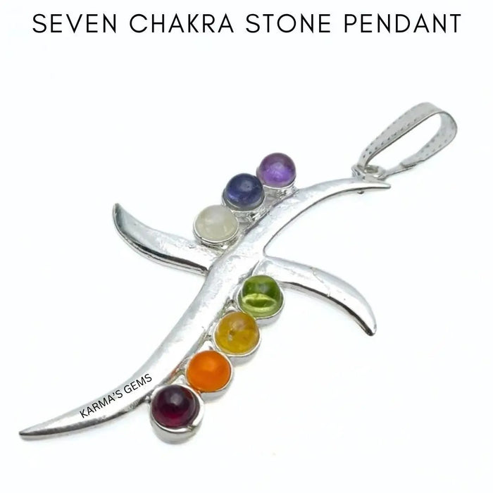SEVEN CHAKRA STONE PENDANT Karmas Gems