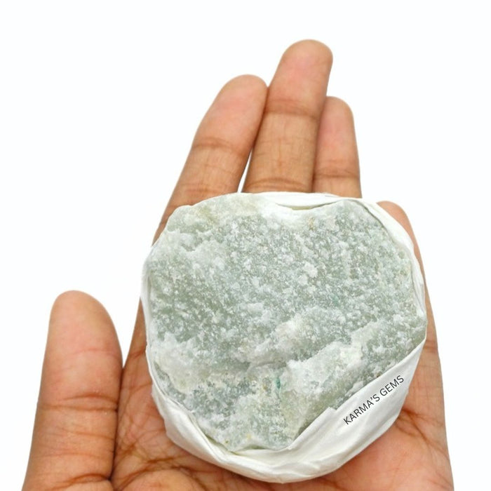 1 PIECE FLAT WRAPPED GREEN AVENTURINE  ROUGH STONE