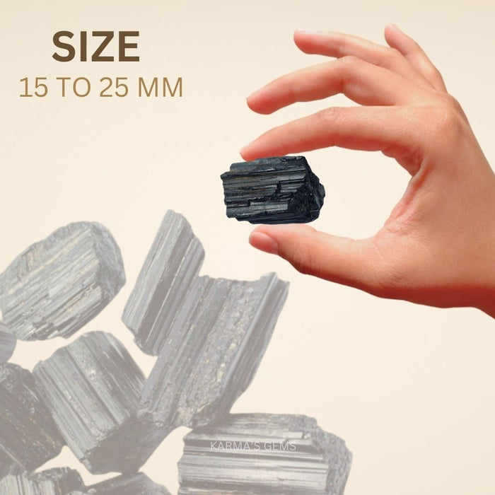 15 TO 25 MM BLACK TOURMALINE ROUGH STONE