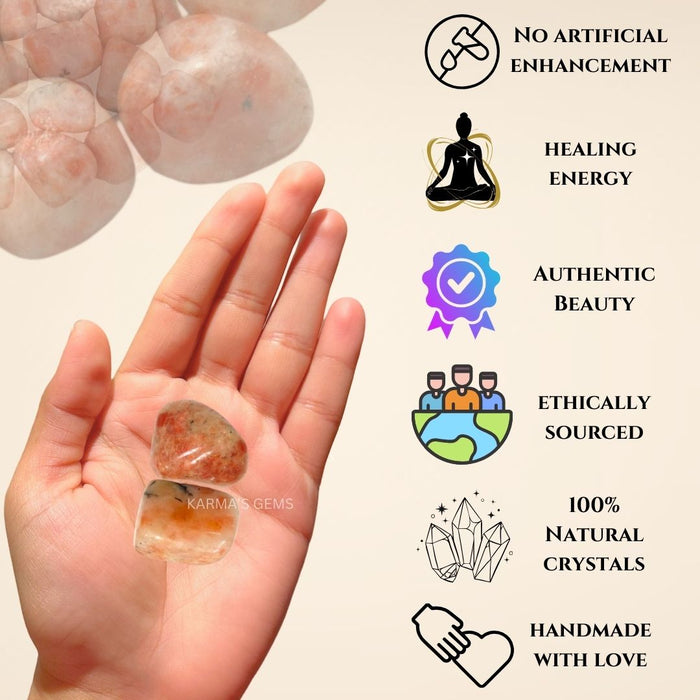 1 PIECE 25 TO 35 MM SUNSTONE TUMBLED STONE