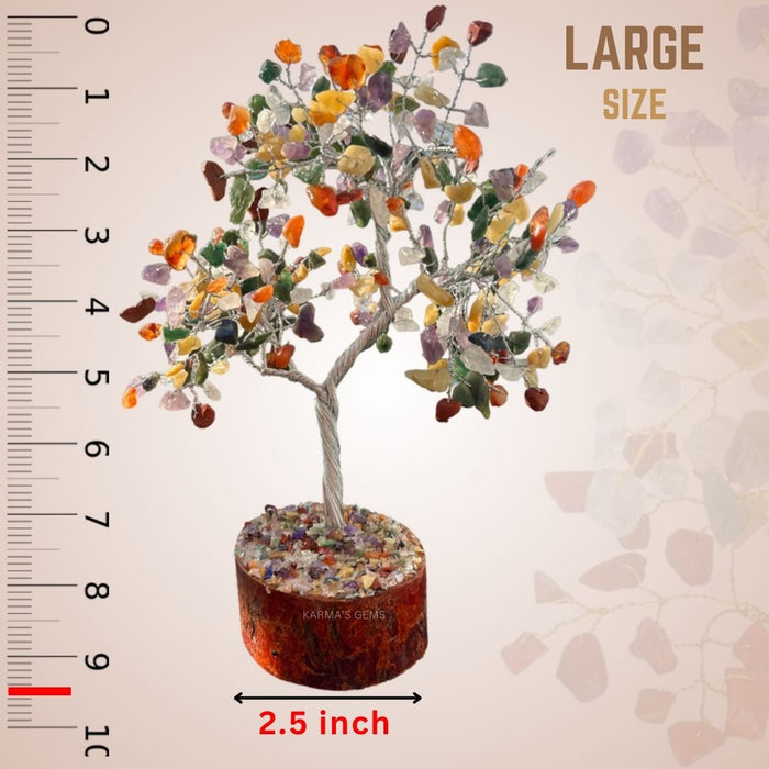 300 BEADS MULTI COLOUR STONE WIRE TREE