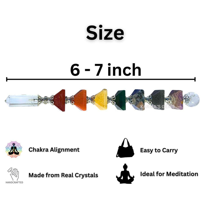 SEVEN CHAKRA PYRAMID HEALING WAND Karmas Gems