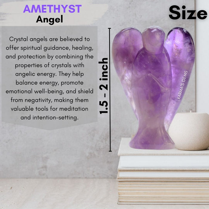 AMETHYST STONE CRYSTAL ANGEL Karmas Gems