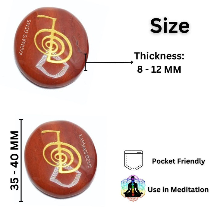 ENGRAVED RED JASPER OVAL STONE