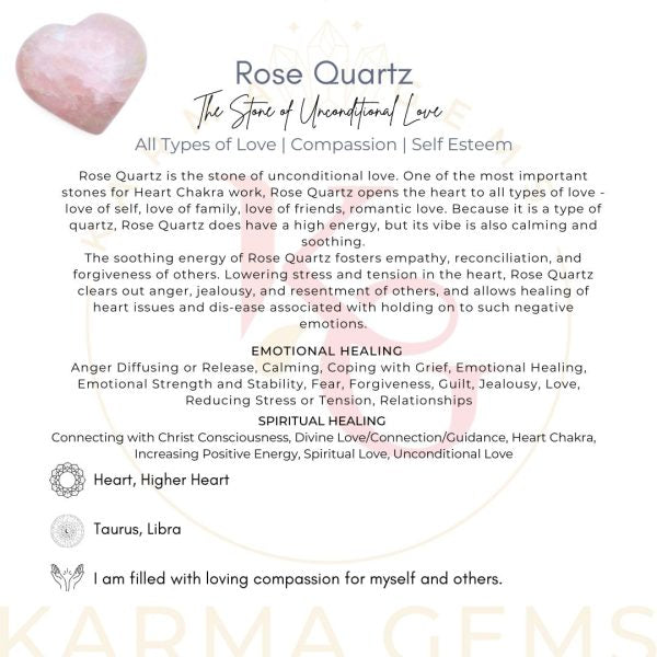 2" ROSE QUARTZ PUFFY HEART