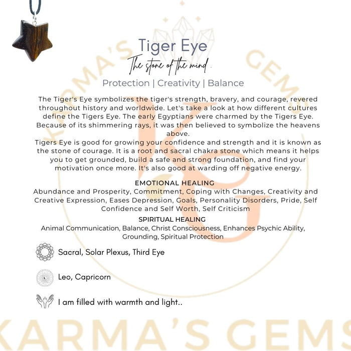 TIGER EYE STAR PENDANT