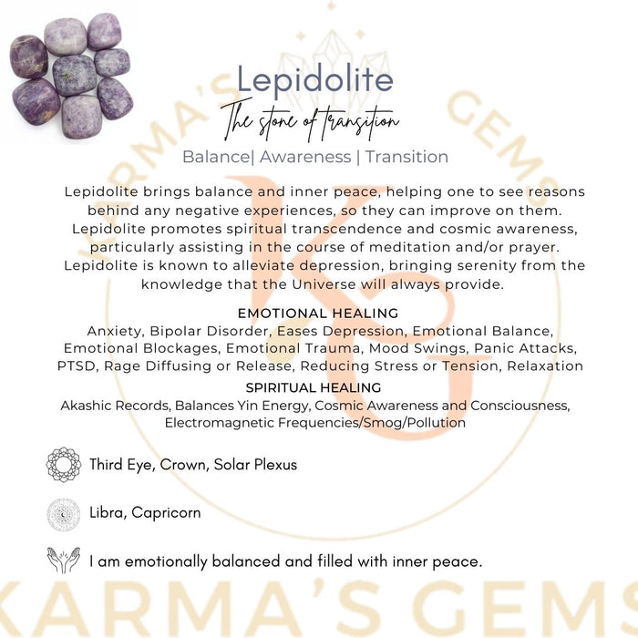 25 TO 35 MM LEPIDOLITE TUMBLED STONE