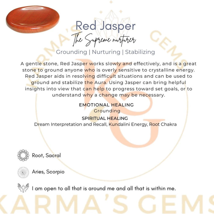 RED JASPER WORRY THUMB STONE