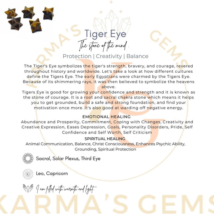 5 PCS MARKABA TIGER EYE STAR SET