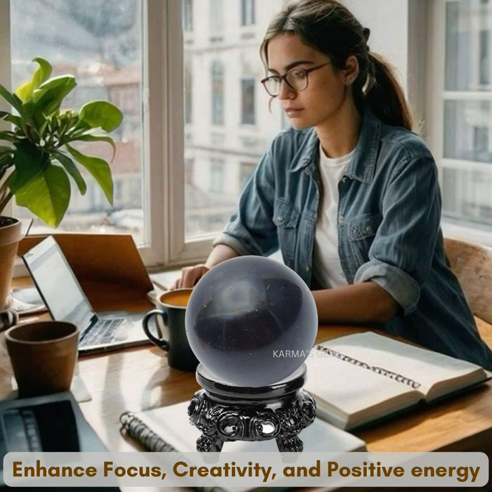 50 TO 55 MM BLACK TOURMALINE SPHERE