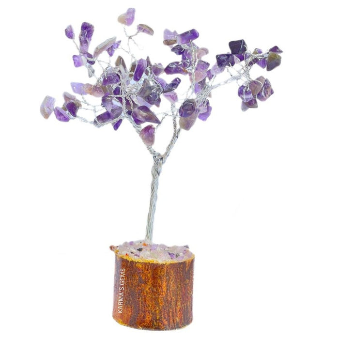 100 BEADS AMETHYST STONE WIRE TREE