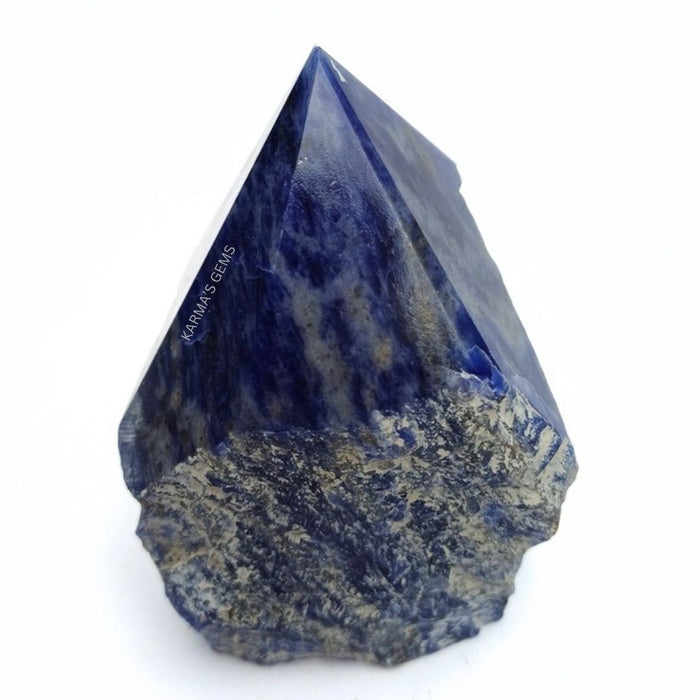 SODALITE STONE CUT BASE POLISH POINT
