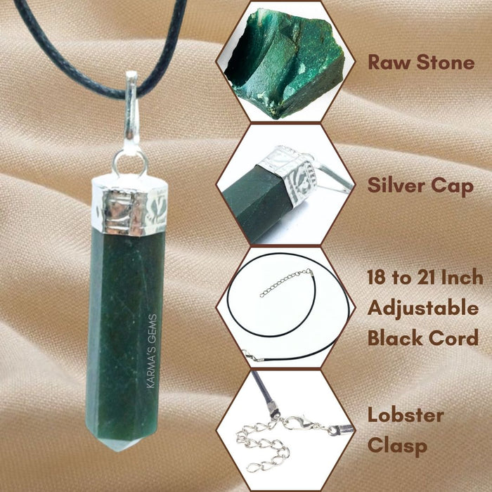 GREEN JADE POINT PENCIL PENDANT