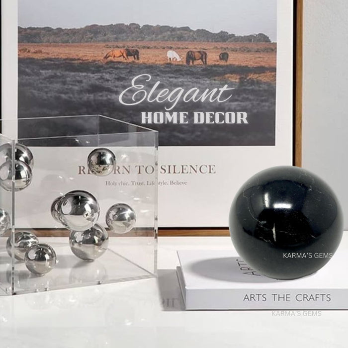 50 TO 55 MM BLACK TOURMALINE SPHERE