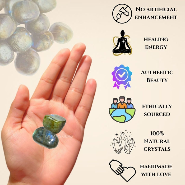 1 PIECE 15 TO 25 MM LABRADORITE POLISH TUMBLED STONE