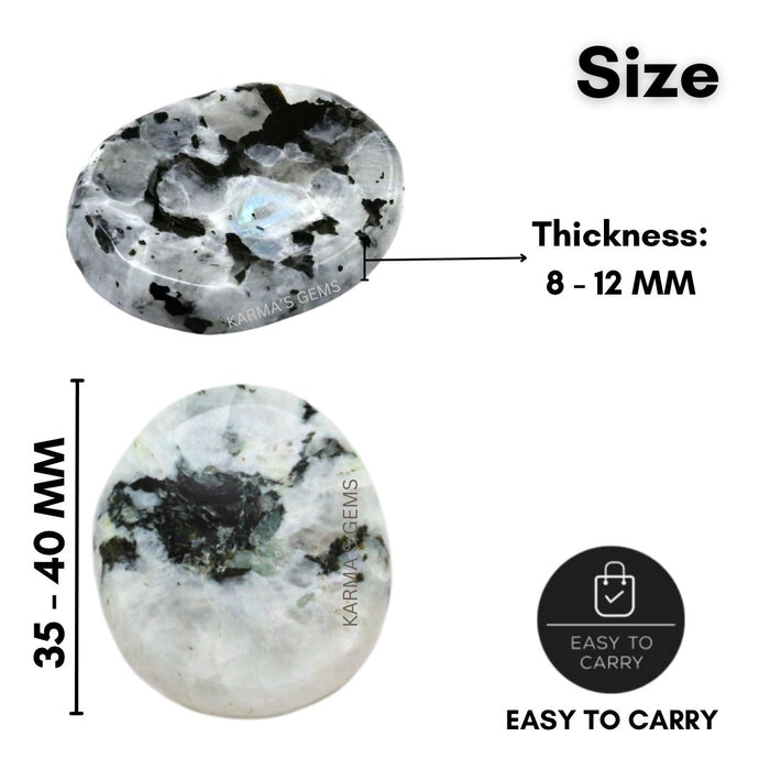 RAINBOW MOONSTONE WORRY THUMB STONE