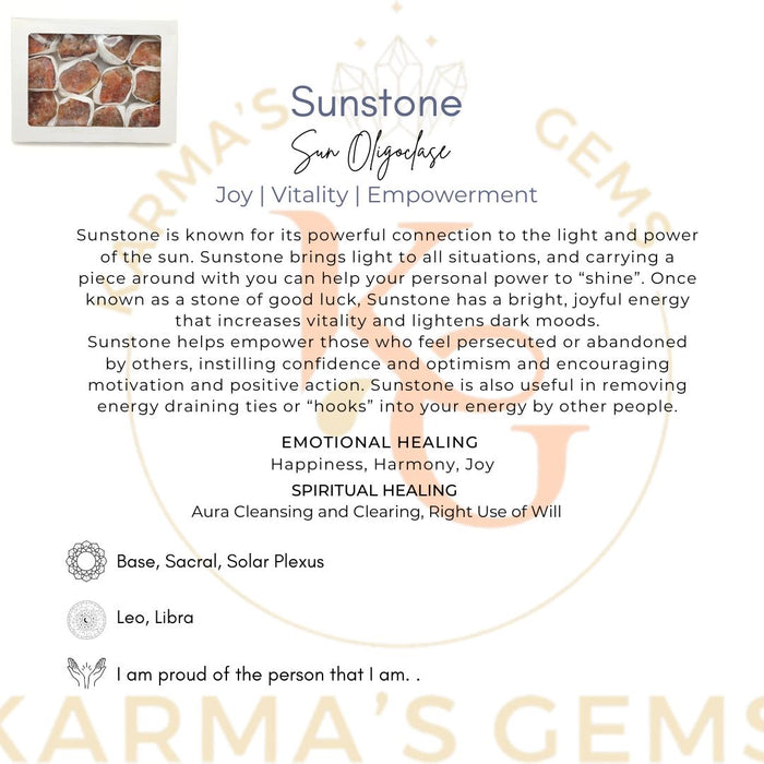 12 PCS FLAT WRAPPED SUNSTONE ROUGH STONES