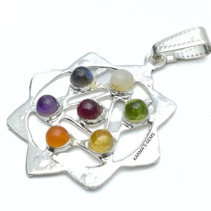SEVEN CHAKRA STONE PENDANT Karmas Gems