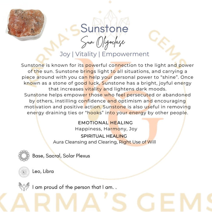 1 PIECE FLAT WRAPPED SUNSTONE  ROUGH STONE