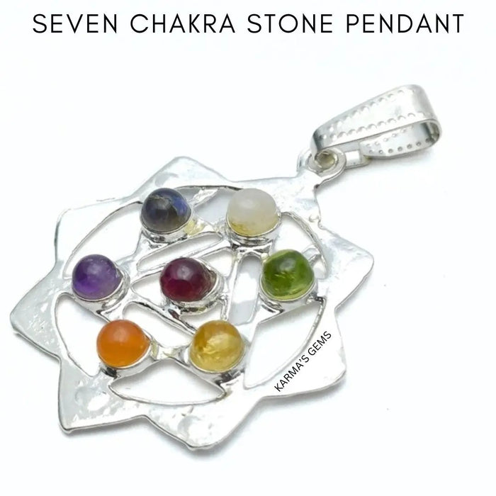 SEVEN CHAKRA STONE PENDANT Karmas Gems