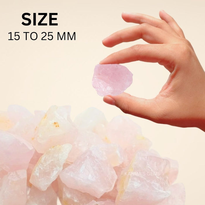 2 PCS 15 TO 25 MM ROSE QUARTZ ROUGH STONE