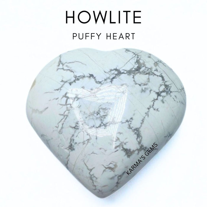 2" HOWLITE PUFFY HEART