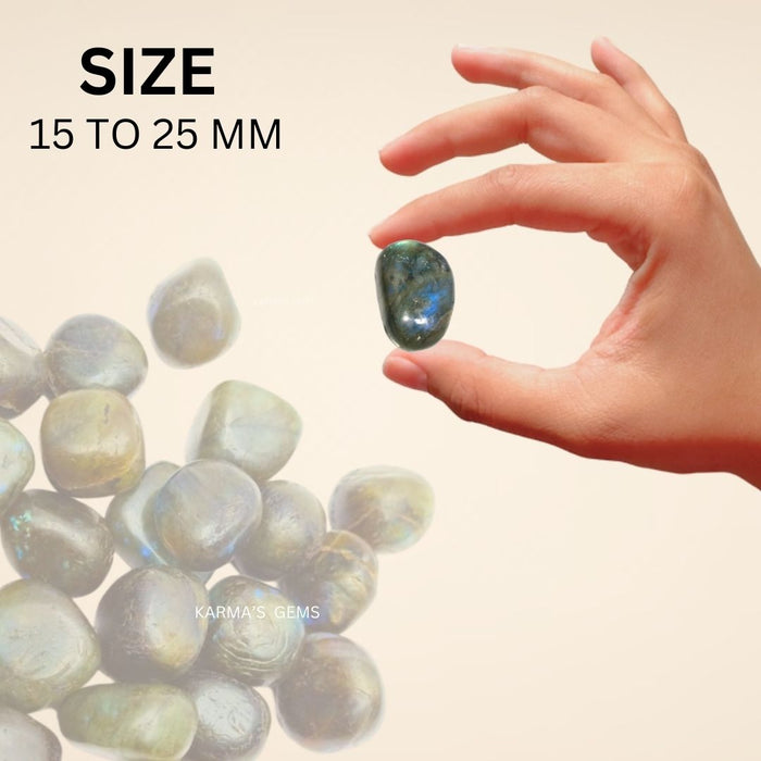 1 PIECE 15 TO 25 MM LABRADORITE POLISH TUMBLED STONE
