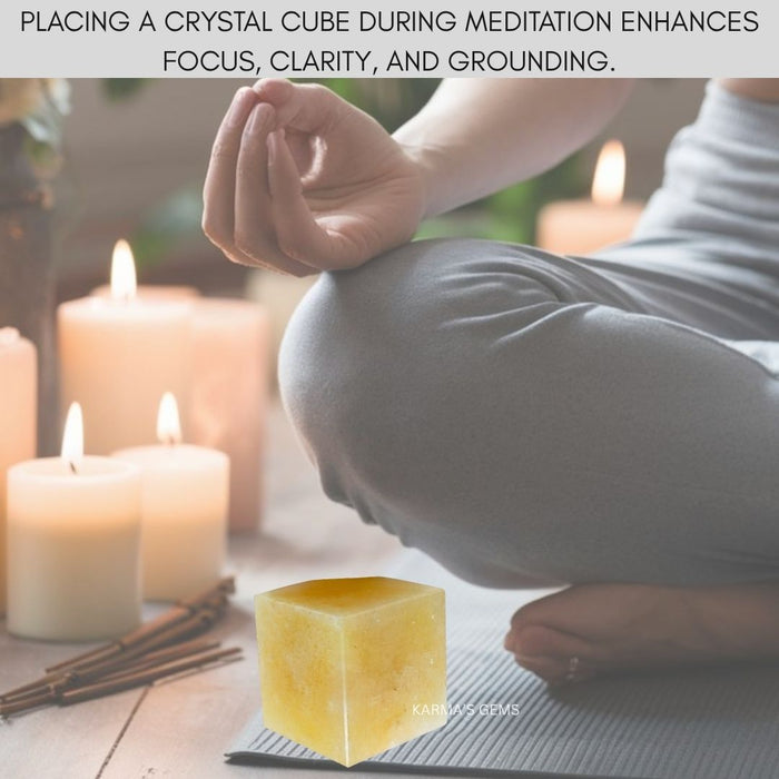 YELLOW AVENTURINE STONE CUBE