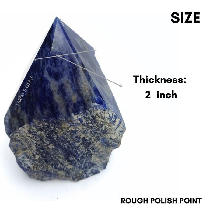 SODALITE STONE CUT BASE POLISH POINT
