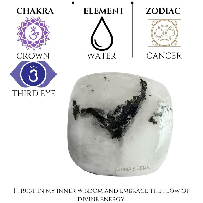 1 PIECE 25 TO 35 MM RAINBOW MOONSTONE TUMBLED STONE