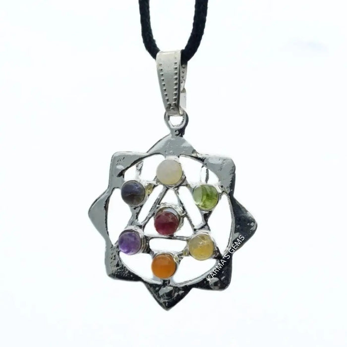SEVEN CHAKRA STONE PENDANT Karmas Gems