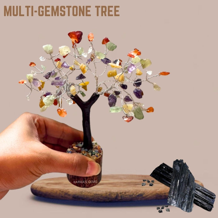100 BEADS MULTI STONE CRYSTAL TREE