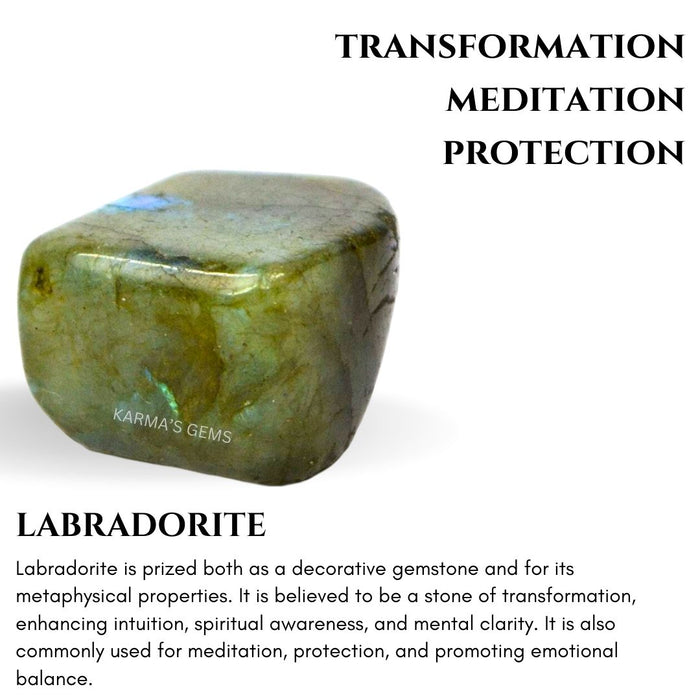 1 PIECE 15 TO 25 MM LABRADORITE POLISH TUMBLED STONE