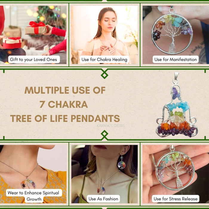 TREE OF LIFE BUDDHA SEVEN CHAKRA PENDANT
