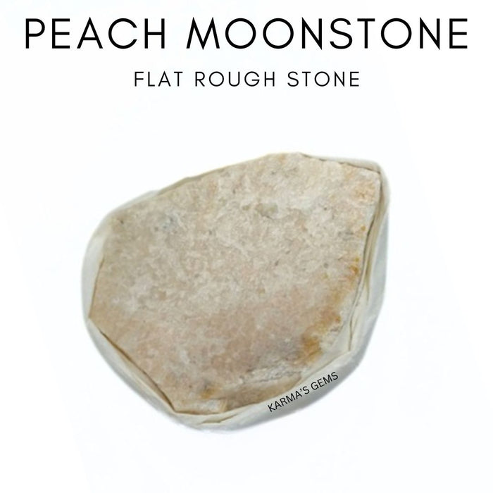 1 PIECE FLAT WRAPPED PEACH MOONSTONE  ROUGH STONE