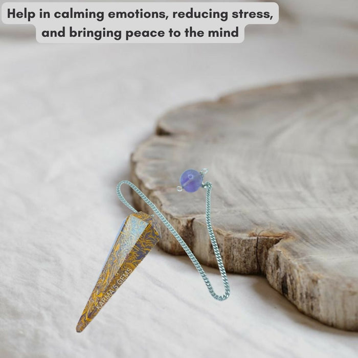 PETRIFIED WOOD STONE DOWSING PENDULUM