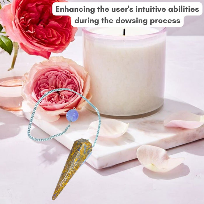 PETRIFIED WOOD STONE DOWSING PENDULUM