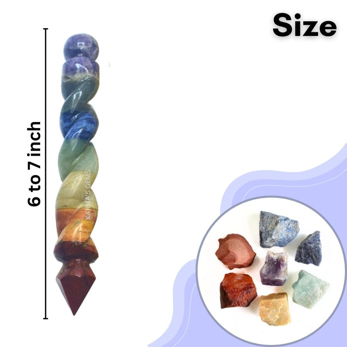 7 CHAKRA SPIRAL WAND