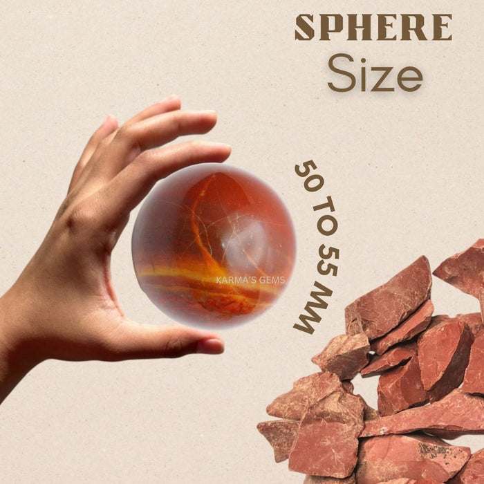 50 TO 55 MM RED JASPER SPHERE