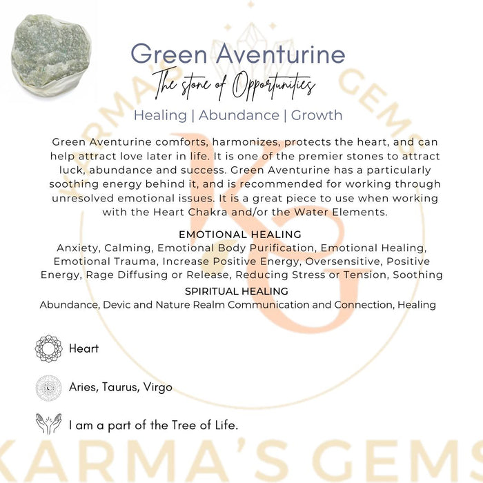1 PIECE FLAT WRAPPED GREEN AVENTURINE  ROUGH STONE