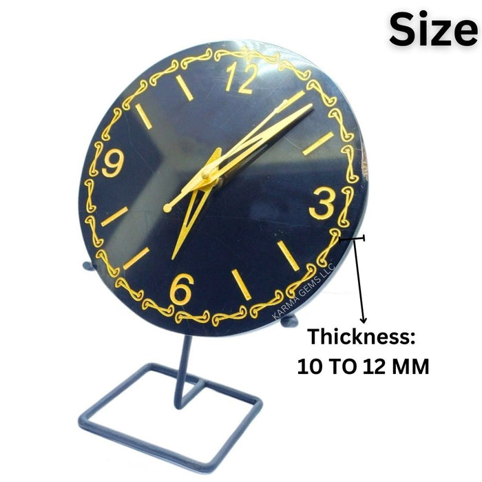 NATURAL BLACK OBSIDIAN AGATE WATCH