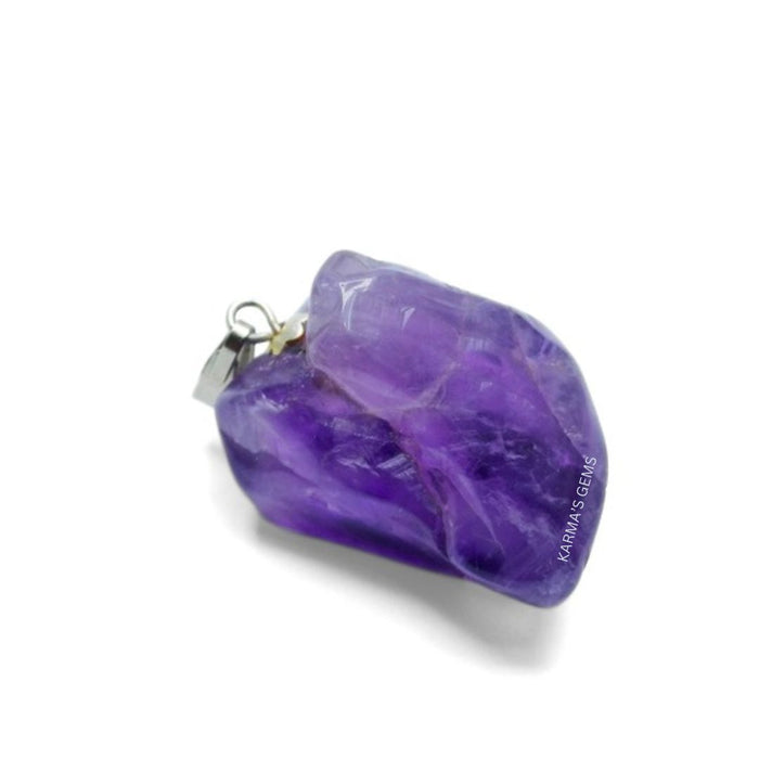 AMETHYST RAW CRYSTAL STONE PENDANT