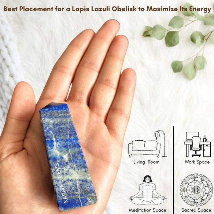 4 CORNER LAPIS LAZULI OBELISK