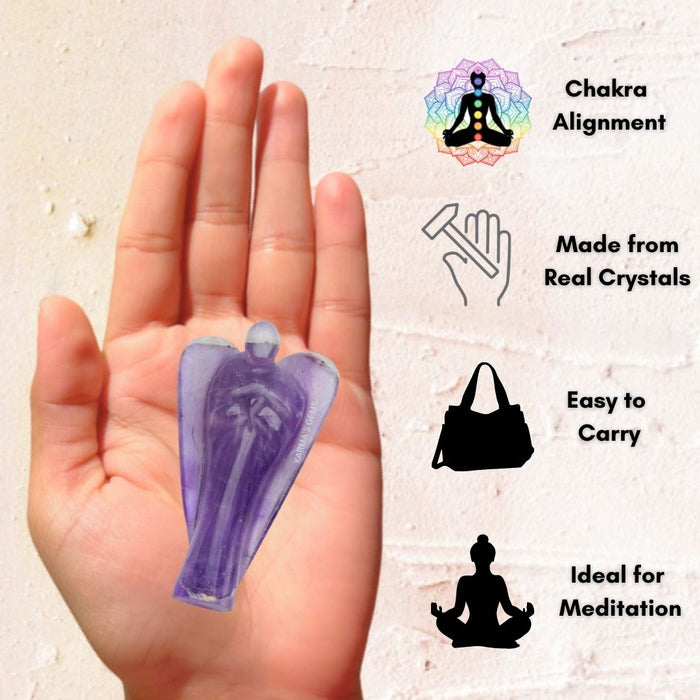 AMETHYST STONE CRYSTAL ANGEL Karmas Gems