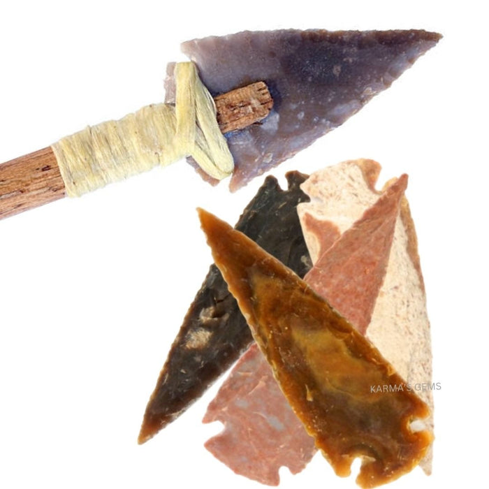 3" TO 3.5" FANCY JASPER SPEARHEAD ARROWHEAD