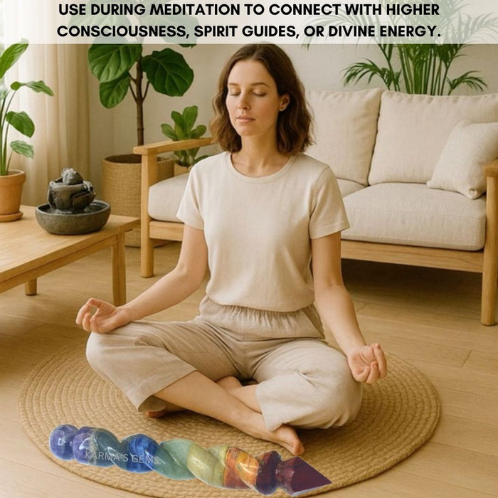 7 CHAKRA SPIRAL WAND