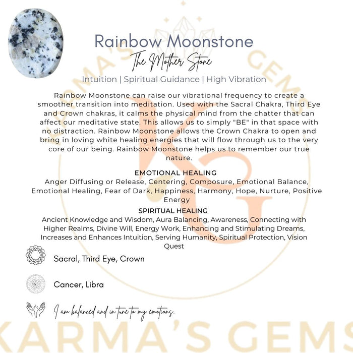 RAINBOW MOONSTONE WORRY THUMB STONE