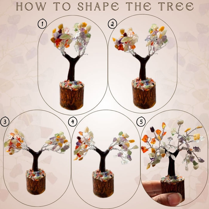 100 BEADS MULTI STONE CRYSTAL TREE