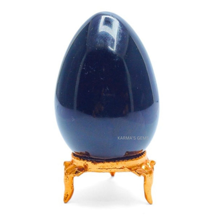 POLISHED BLACK OBSIDIAN POCKET EGG