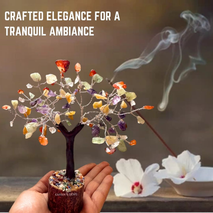 100 BEADS MULTI STONE CRYSTAL TREE